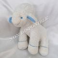 Doudou Peluche Mouton Blanc Spirales Bleu Avène