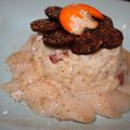 Risotto au chorizo sur lit de St Jacques