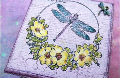 Deux boites en bois décorées / Two wooden boxes for Crafty Individuals