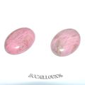 CABOCHON 15x20 RHODONITE 3 - Lot de 2 - Pour CREATION 