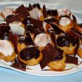 Choux vanille et chocolat