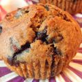 Muffins aux bleuets (myrtilles) et sirop d'érable (sans lactose)