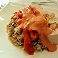 Roulé de poulet , riz et tomates au COOK'IN