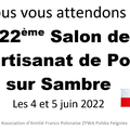 22ème Salon de l'Artisanat les 4-5 juin à Pont-sur-Sambre
