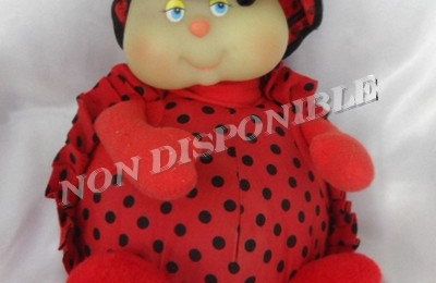 Doudou Peluche Coccinelle Luciole Tête Phosphorescente Vintage Ajena