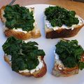 Tartines aux feuilles de betterave