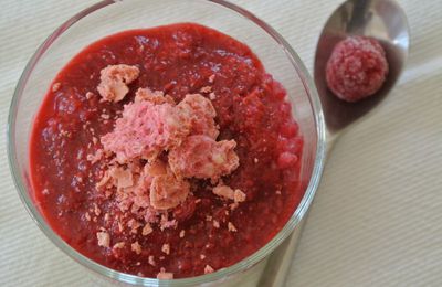 Riz au lait de framboises