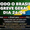 Solidarité internationale! Grève générale au Brésil.