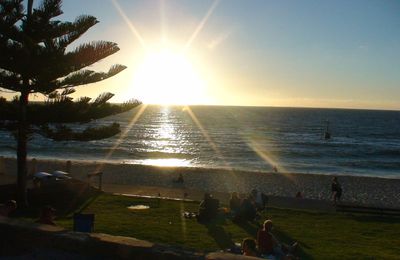 Soirée plage avec ma petite famille d'accueil australienne...