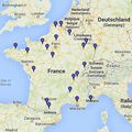 LA CARTE DES ENQUETEURS OVNI DU MUFON FRANCE