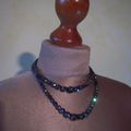 Bi098 : Collier fantaisie perles facettes