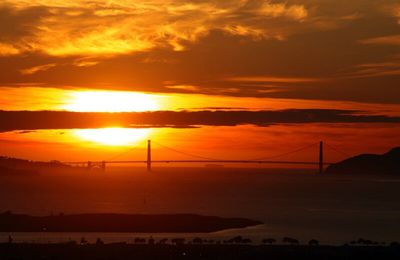 San Francisco vu de Berkeley au coucher de soleil