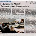 Article de l'Indépendant sur la conférence de Robert Vinas, la bataille de Muret