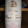 chateau de Rayne Vigneau 2005 sauternes 1er cru classé