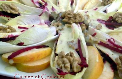 Salade "Astoria" Endives/ pommes/noix/betteraves/St Nectaire