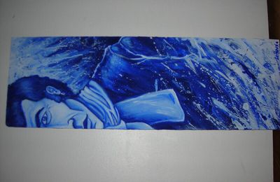 tempête/acrylique sur contreplaqué/ 73x24cm