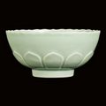 A fine and rare celadon-glazed bowl, Seal mark and period of Qianlong (1736-1795)