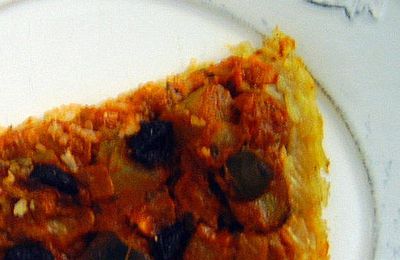 Pizza riz-ratatouille sans gluten, sans lactose