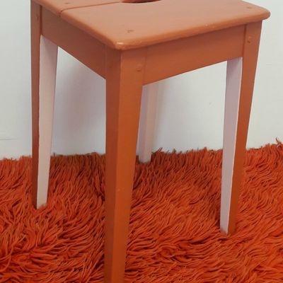 Le Tabouret Rouille Bicolore