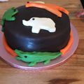gâteau en pâte à sucre avec des animaux rigolos !