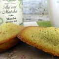 Madeleines  au  thé  vert  matcha  et  sésame .