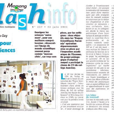 PROJET SCIENTIFIQUE PARRAINE