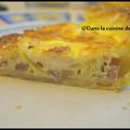 Quiche oignons/dés de jambon/vache qui rit