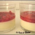 PANNA-COTTA ET COMPOTEE DE PECHES ET FRAMBOISES A LA MENTHE 