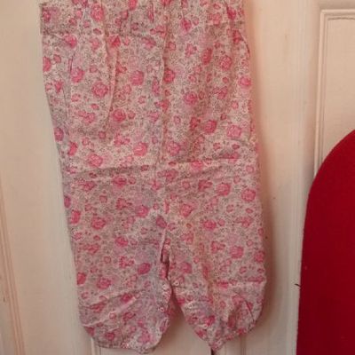 Combinaison smockée JACADI Liberty Felicité rose 23 mois