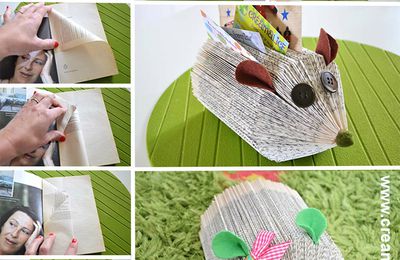 ✄ ✿ Idée Cadeau Récup' Homemade Maîtresse: DIY Porte-cartes Hérisson ✿ ✄