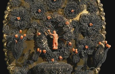 Italian, Trapani, late 17th-early 18th century, Holy water stoop with Saint John the Baptist