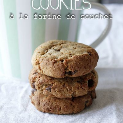 Cookies à la farine de souchet et pépites de chocolat noir (sans gluten, sans huile ni beurre)