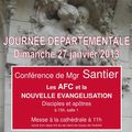 Journée départementale 2013 Mgr Santier nous parle des familles et la Nouvelle Evangélisation