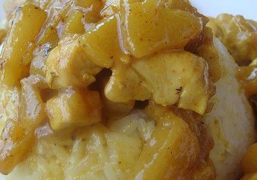 Poulet a l'ananas et au curry