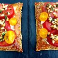 TARTE AU FROMAGE FRAIS ET TOMATES CRUES