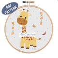 Nouvelle broderie : Tambour brodé "Girafe"