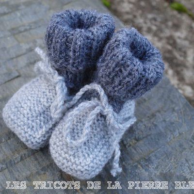Chaussons en gris bleu