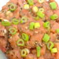 Tartare de saumon comme un sashimi