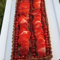 Tarte tout chocolat aux fruits rouges