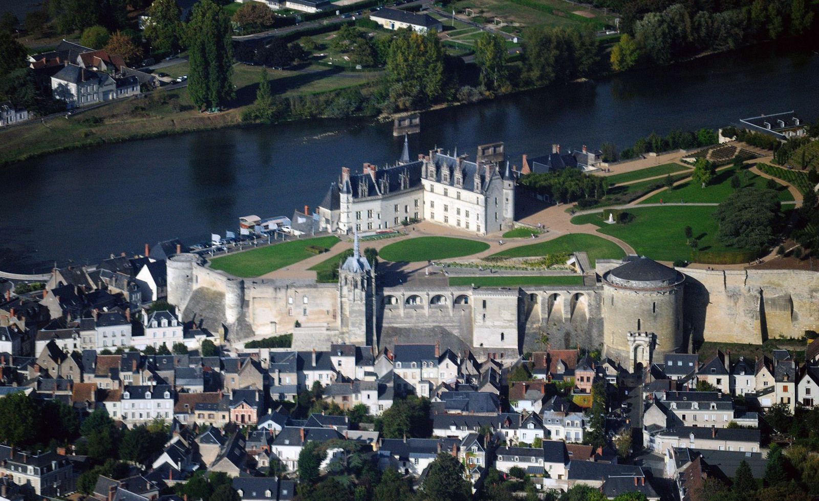 Amboise castle, aerial view 