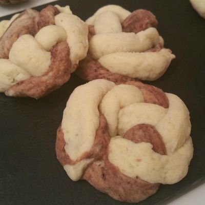 Sablés tressés orange-cacao