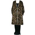 Mariano Fortuny Black Stencilled Velvet Persian Style Coat