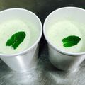 SOUPE FROIDE COURGETTES-MENTHE-FROMAGE BLANC