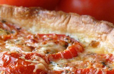 Tarte fine aux tomates et à la moutarde