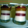 Panna cotta Arlequins- fraises-passion-amande-vanille- framboise