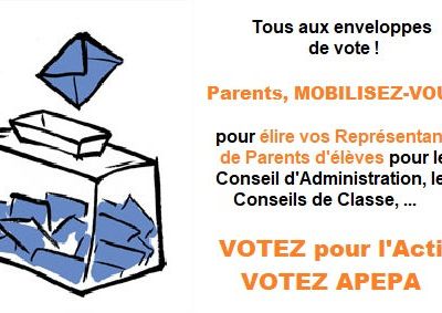 [ELECTION REPRESENTANTS PARENTS d'ELEVES] : N'oubliez pas de Voter !