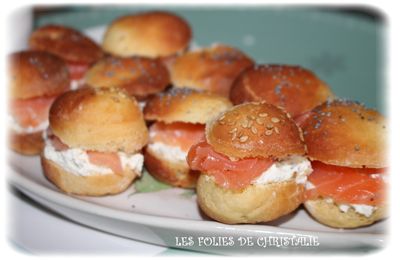 Mini-burgers au saumon fumé