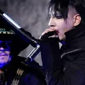 Marilyn Manson and Johnny Depp on stage together