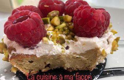 Clafoutis Pistache façon Tartelette Framboises