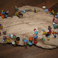 collier "jardin d'enfant" en perles multicolores et fil cablé